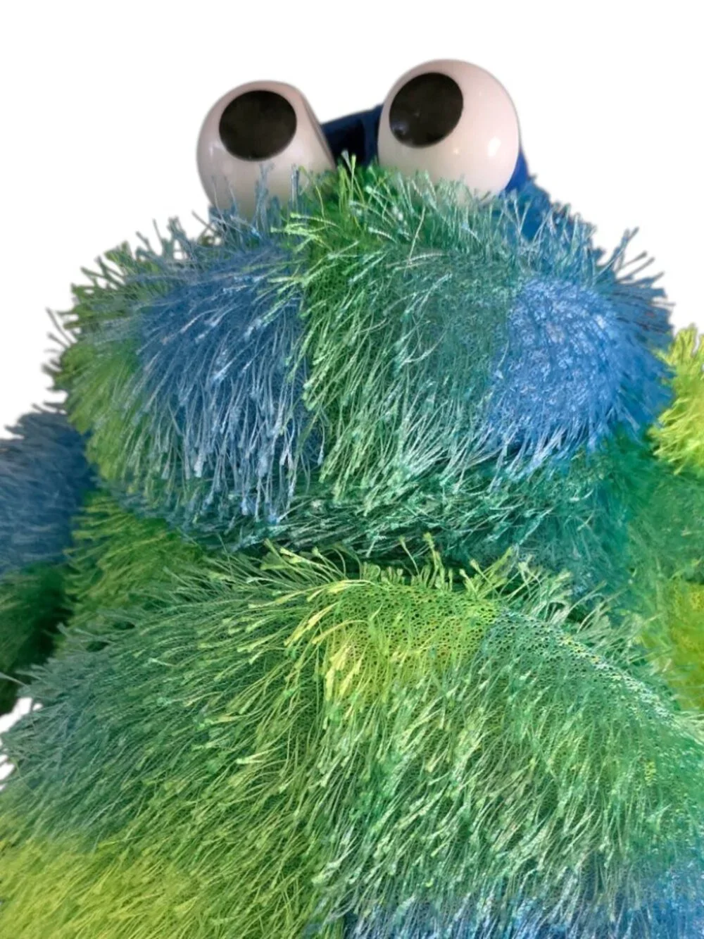 Furgle Frog Plush Monster Zipper Pouch Hidden Pocket Blue Green Stuffed Animal